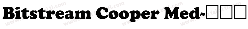 Bitstream Cooper Med字体转换
